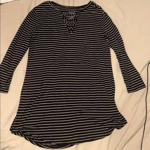 Striped Long Shirt/Short Dress